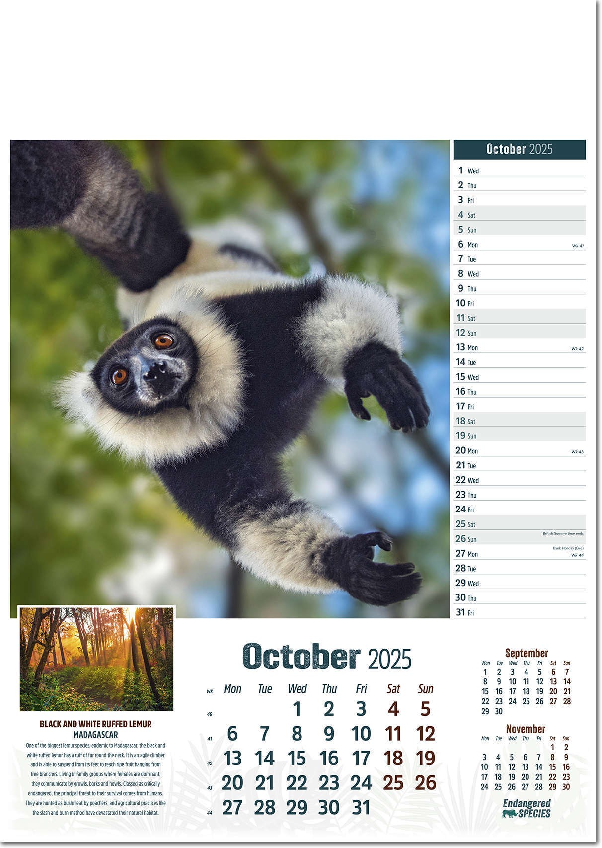 Endangered Species Calendar