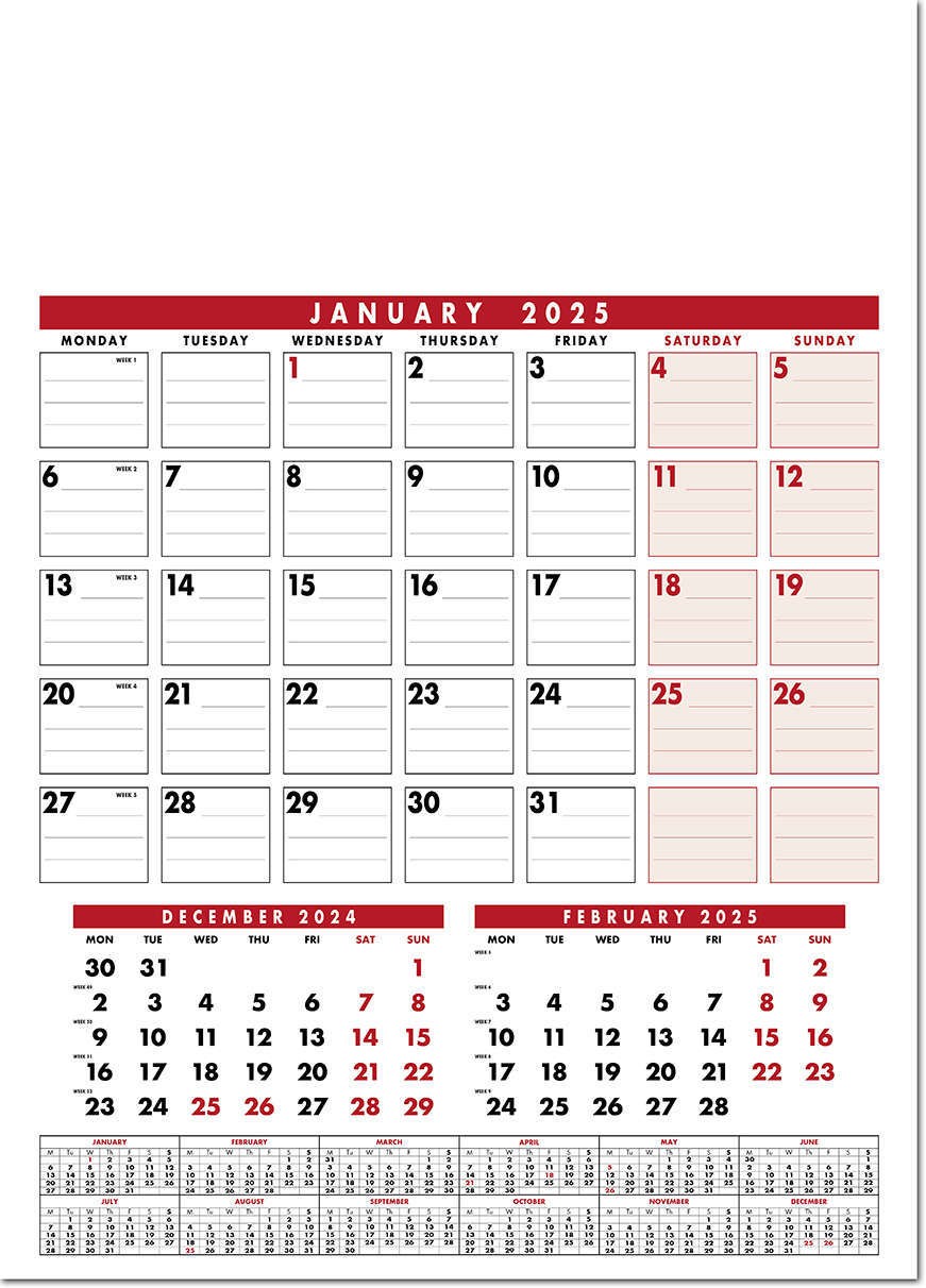 Extra Large Wire Bound Calendar