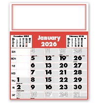 Extra Large Bold Figure Calendar