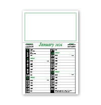 Appointment Memo Calendar - Green and Black