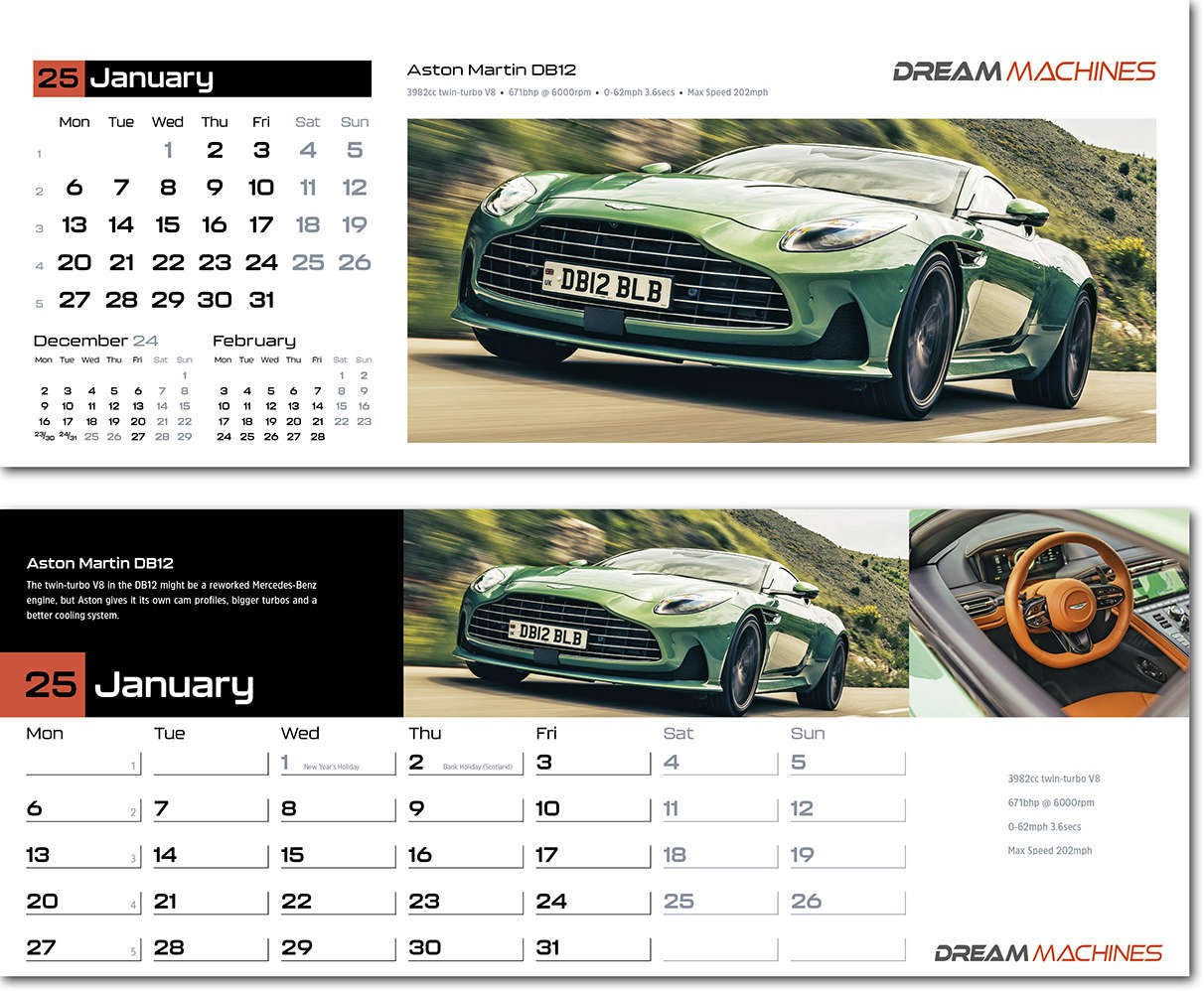 Dream Machines Note Station Desk Calendar