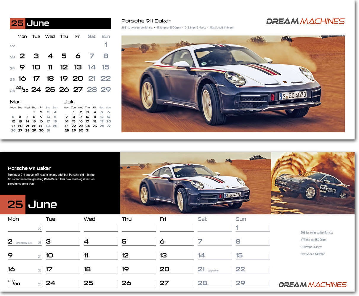 Dream Machines Note Station Desk Calendar