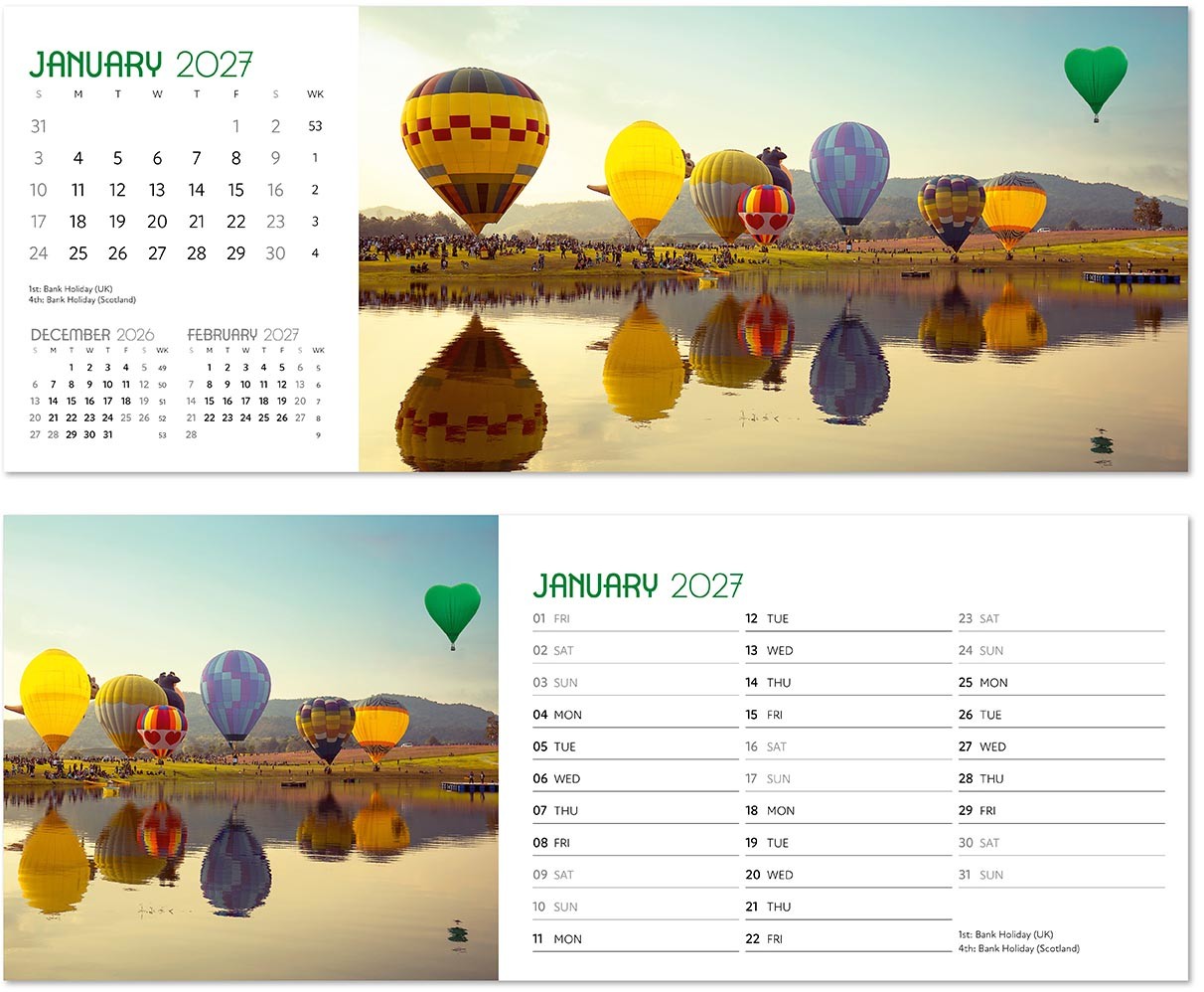 A Touch of Colour Desk Calendar