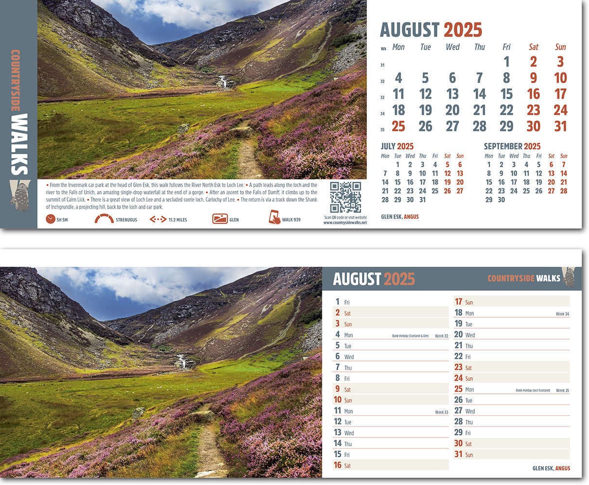 Countryside Walks Note Station Desk Calendar