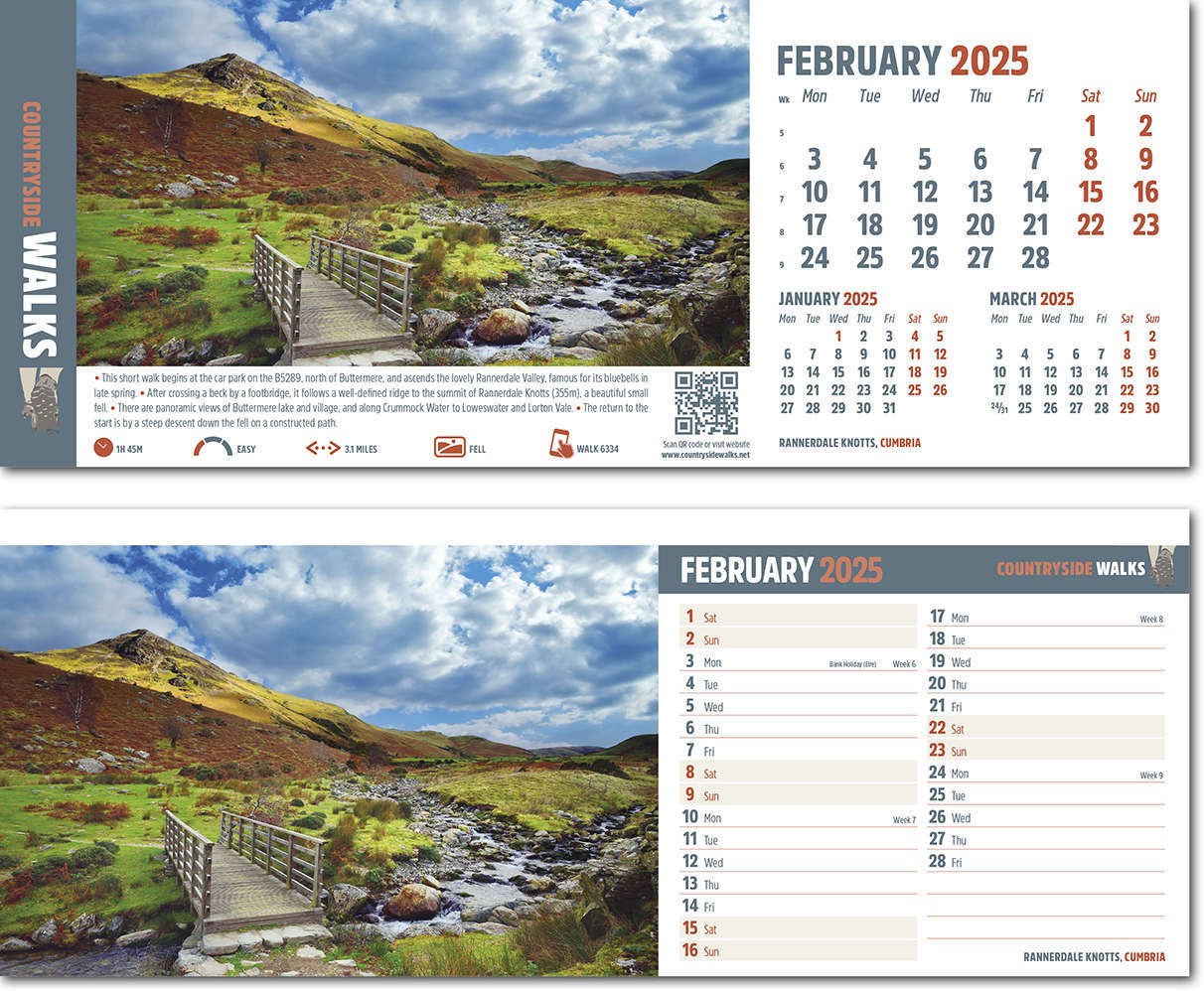 Countryside Walks Note Station Desk Calendar