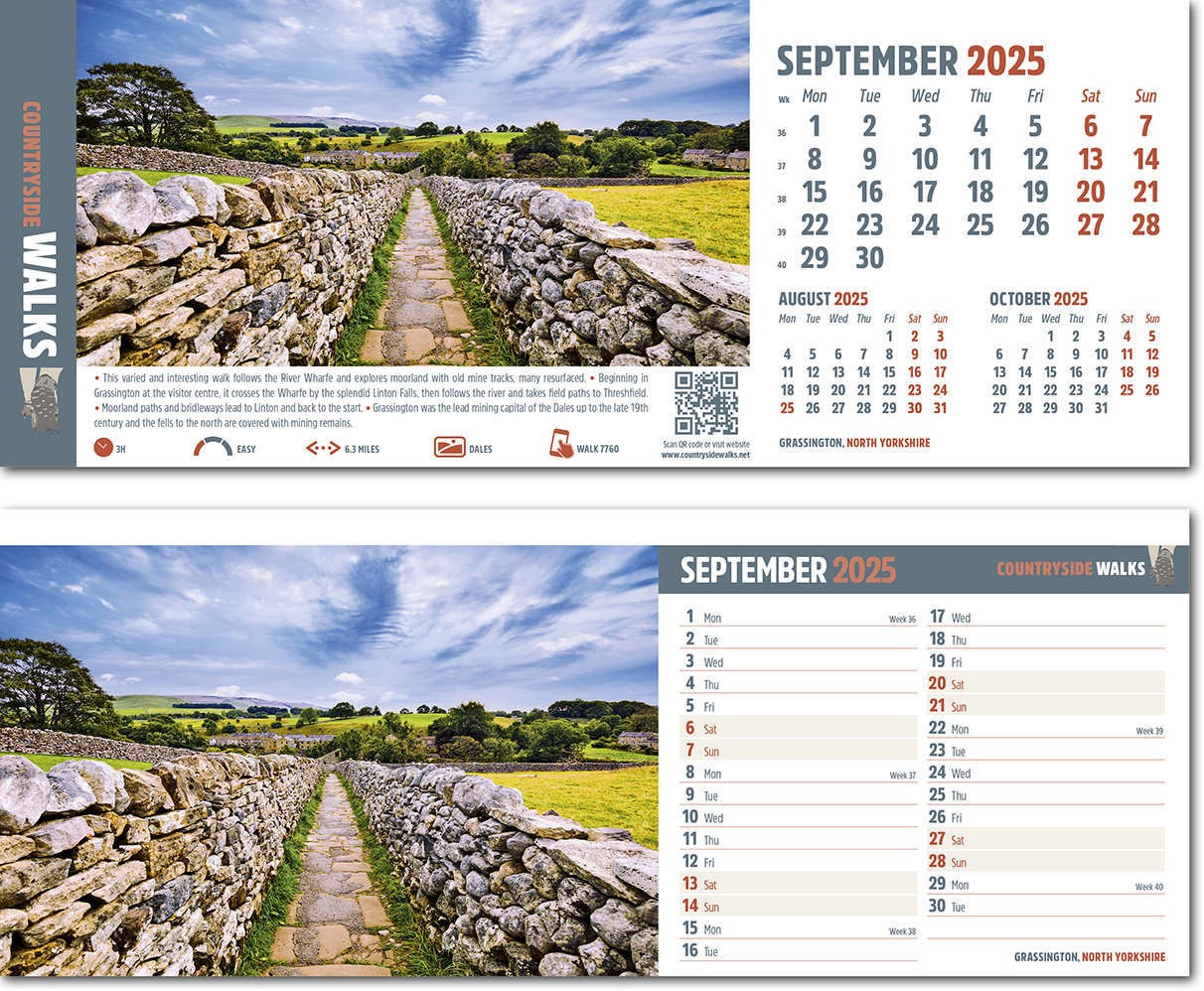 Countryside Walks Note Station Desk Calendar