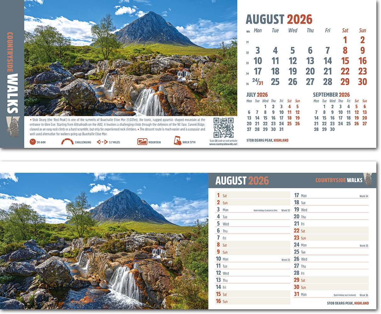 Countryside Walks Desk Calendar