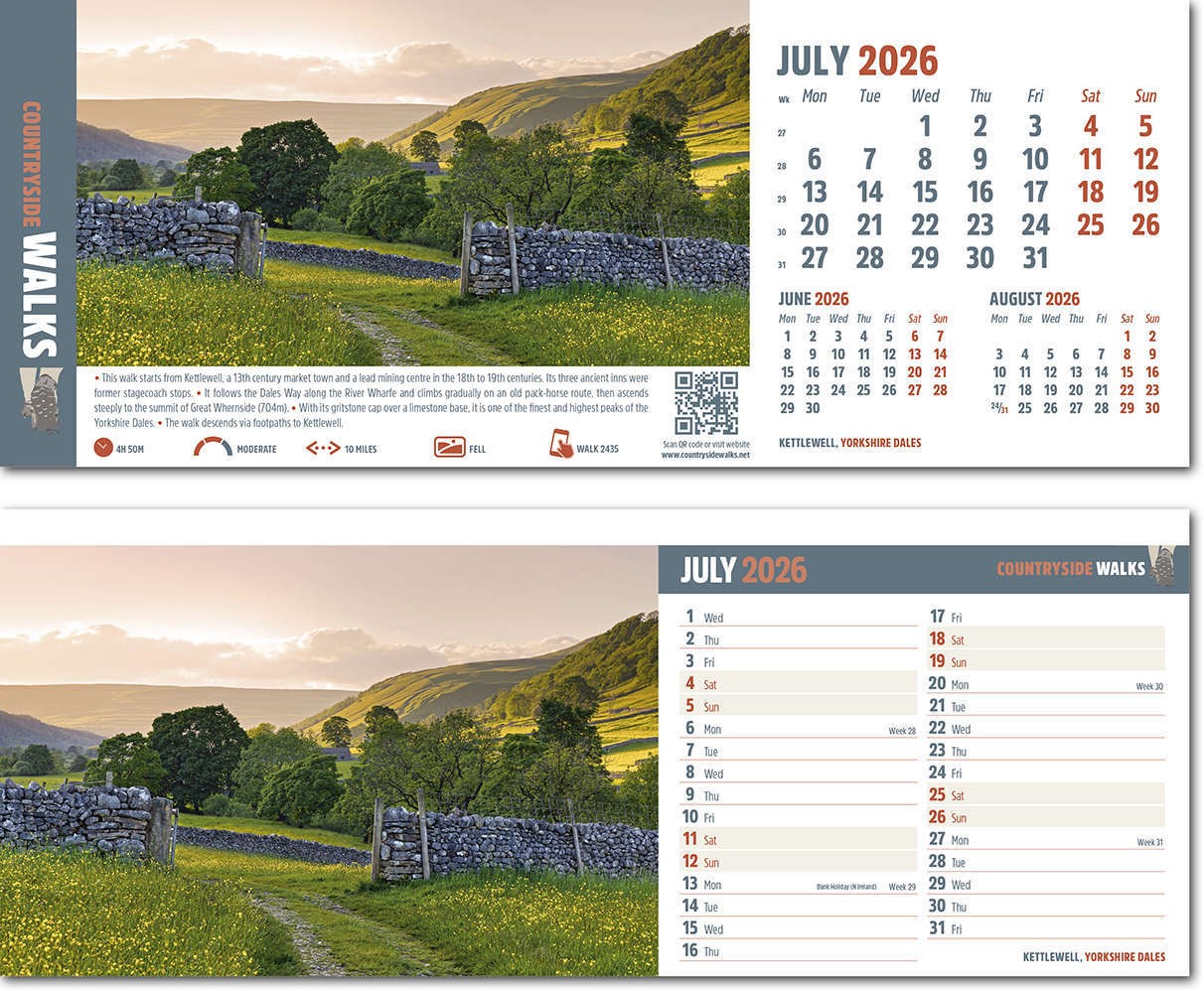 Countryside Walks Desk Calendar