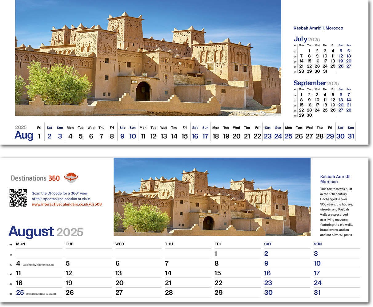 Destinations360 Task Station Desk Calendar