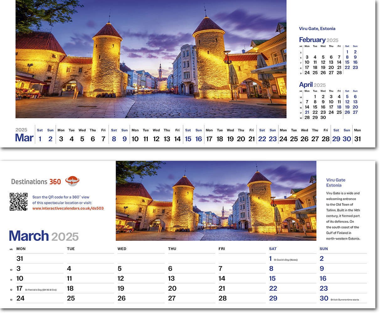 Destinations360 Desk Calendar