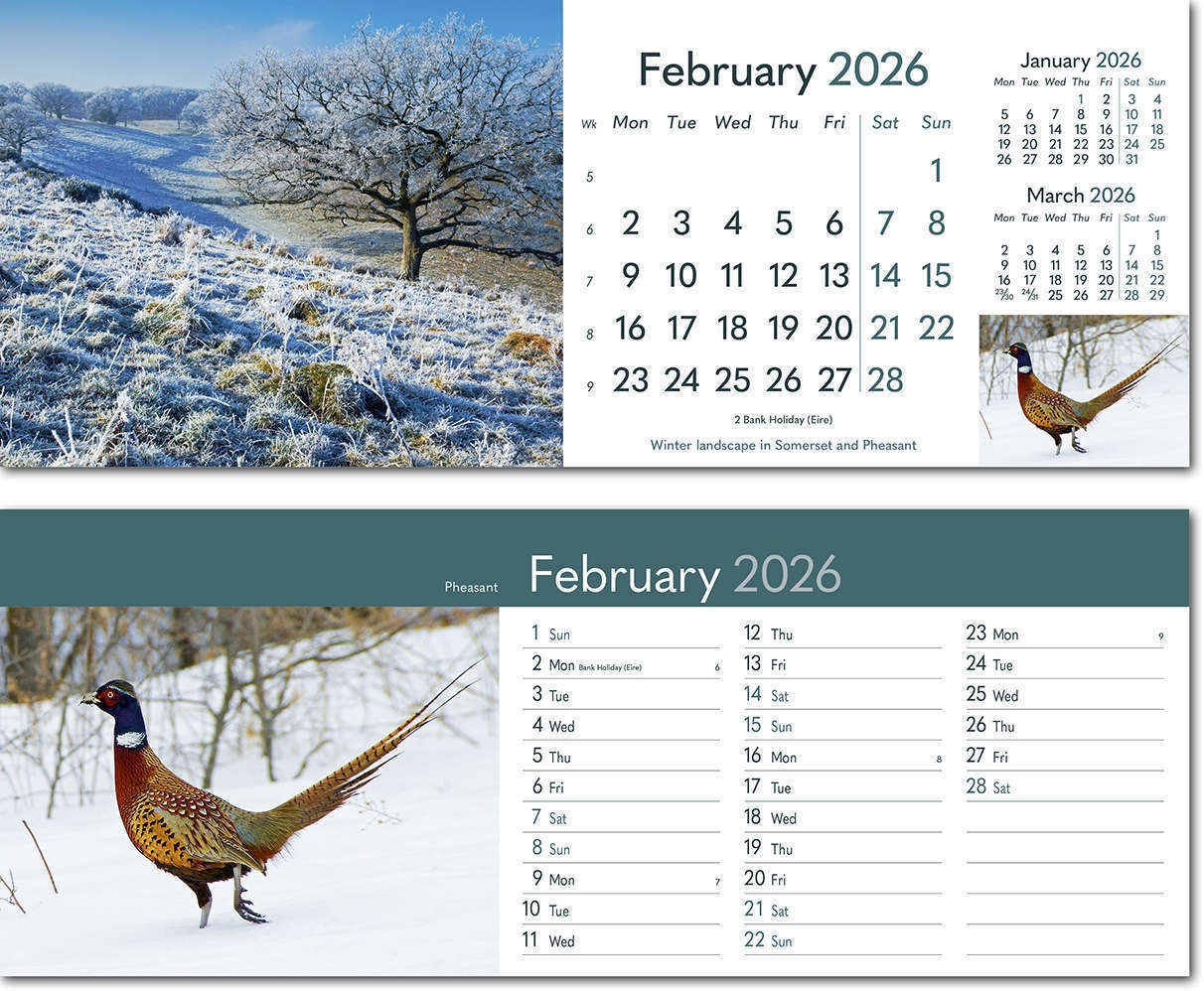 Rural Britain Note Station Desk Calendar 