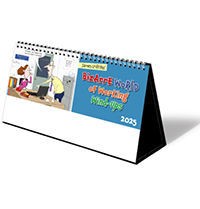 Bizarre World of Working Wind Ups Premium Lined Easel Desk Calendar