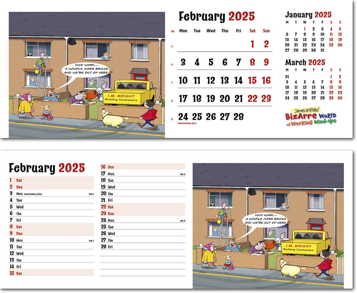 Bizarre World of Working Wind Ups Desk Calendar