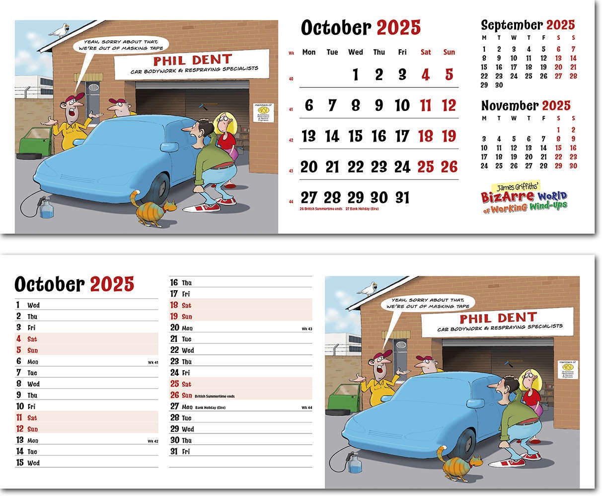 Bizarre World of Working Wind Ups Desk Calendar