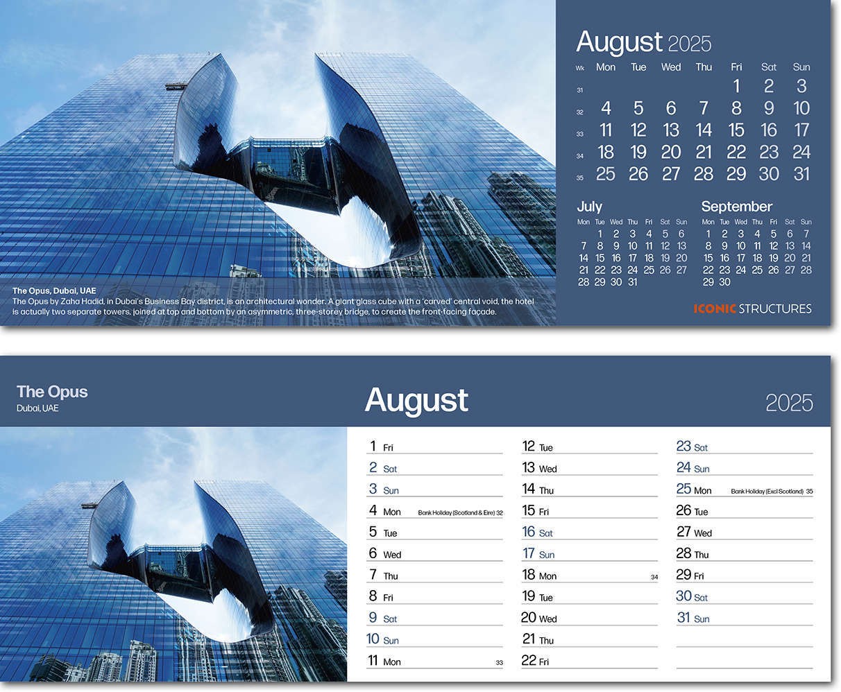 Iconic Structures Task Station Desk Calendar