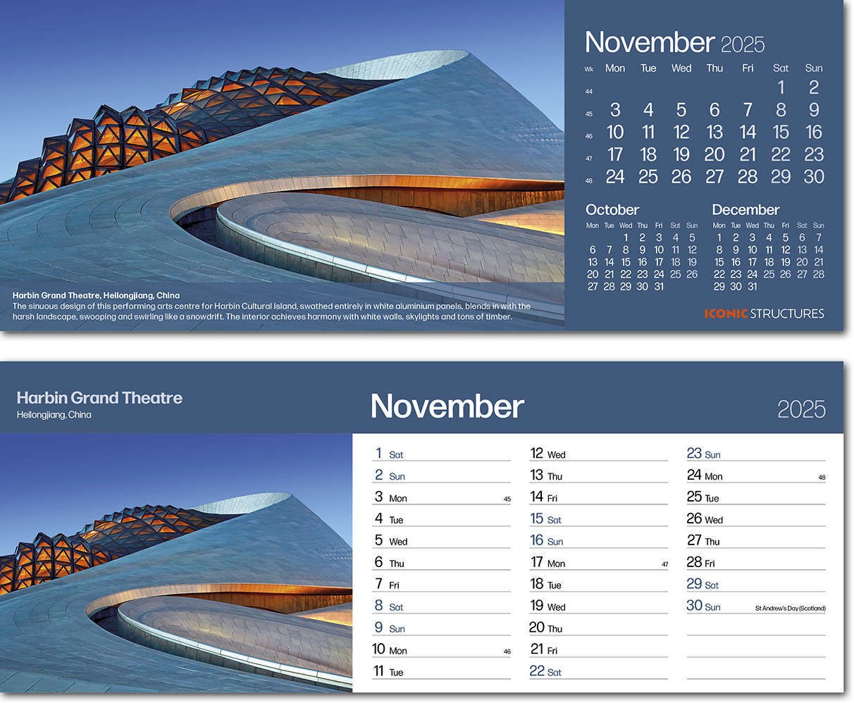 Iconic Structures Desk Calendar