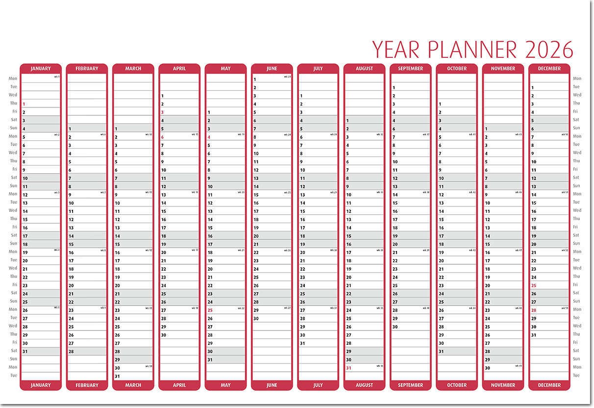 Mini Wall Planner