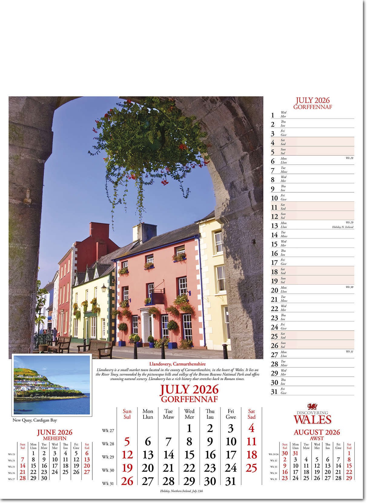 Discovering Wales Calendar