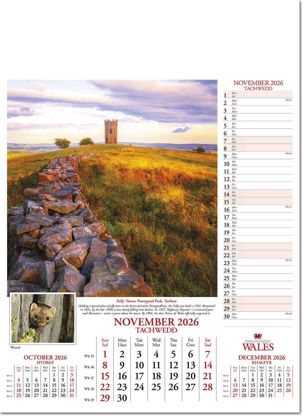 Discovering Wales Calendar