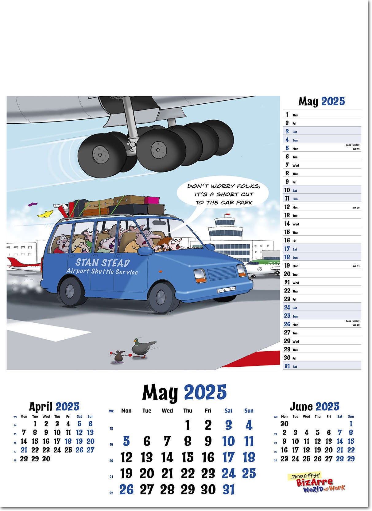 Bizarre World of Work Wall Calendar