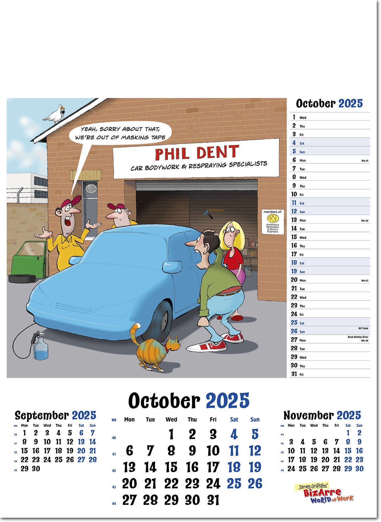 Bizarre World of Work Wall Calendar