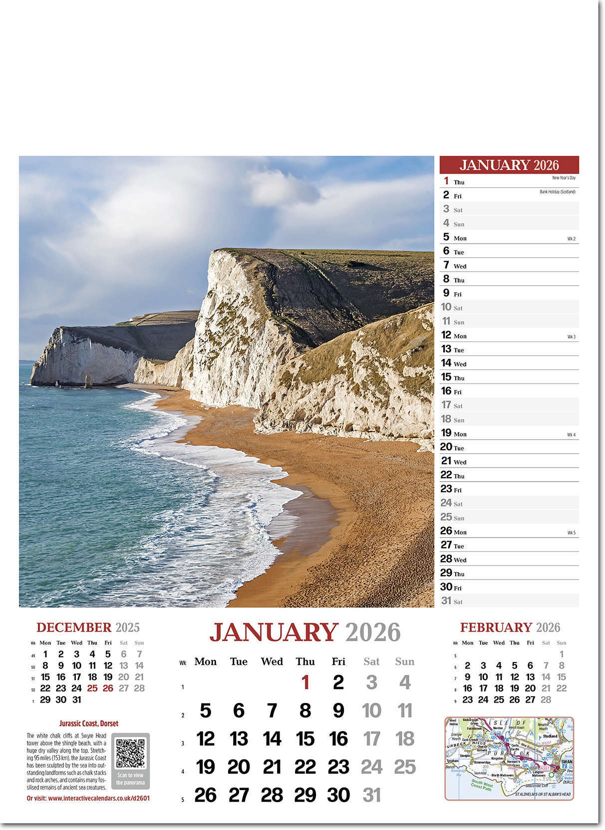 Discover Britain Wall Calendar