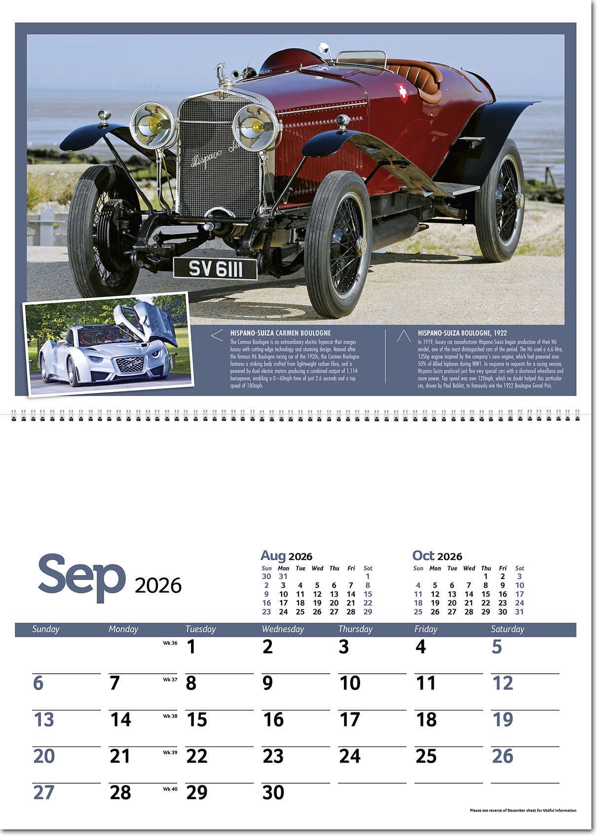 Classic Marques Past and Present Postage Saver Calendar