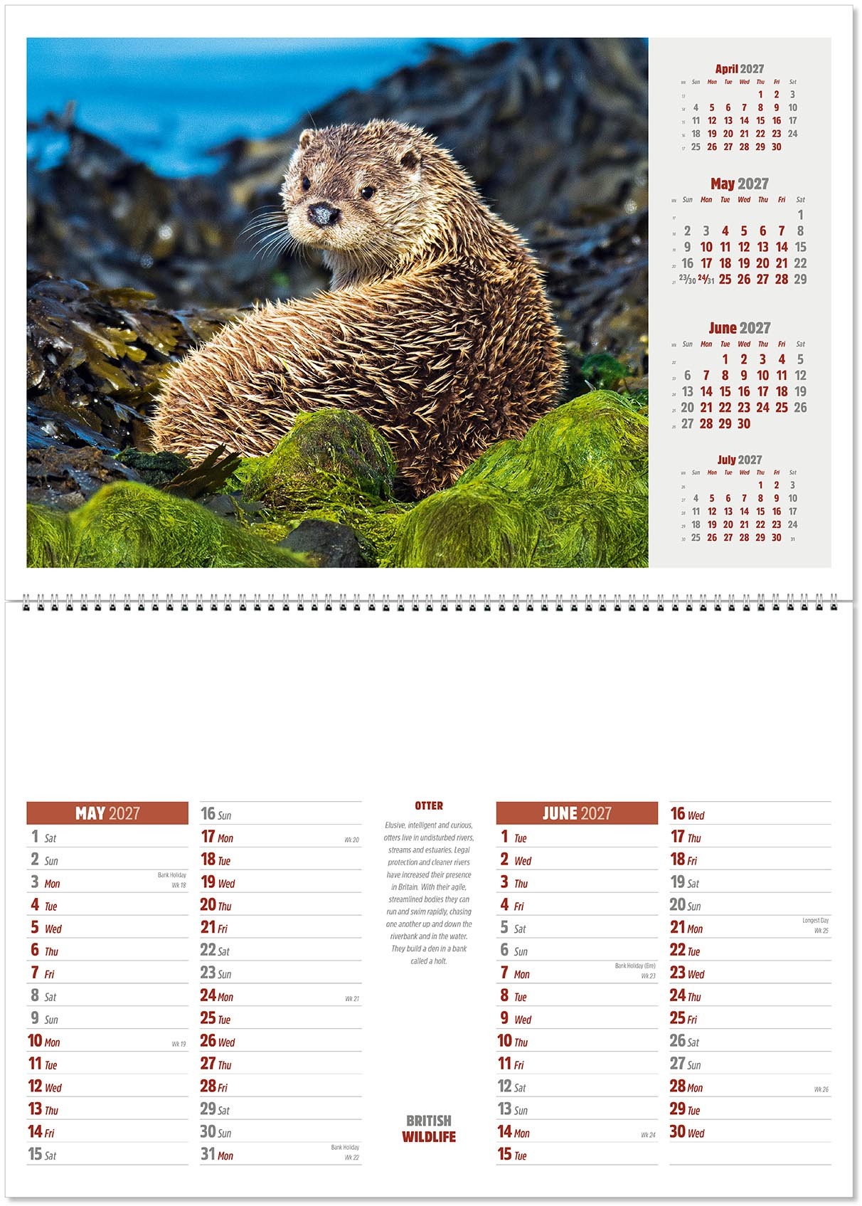 British Wildlife Postage Saver Calendar