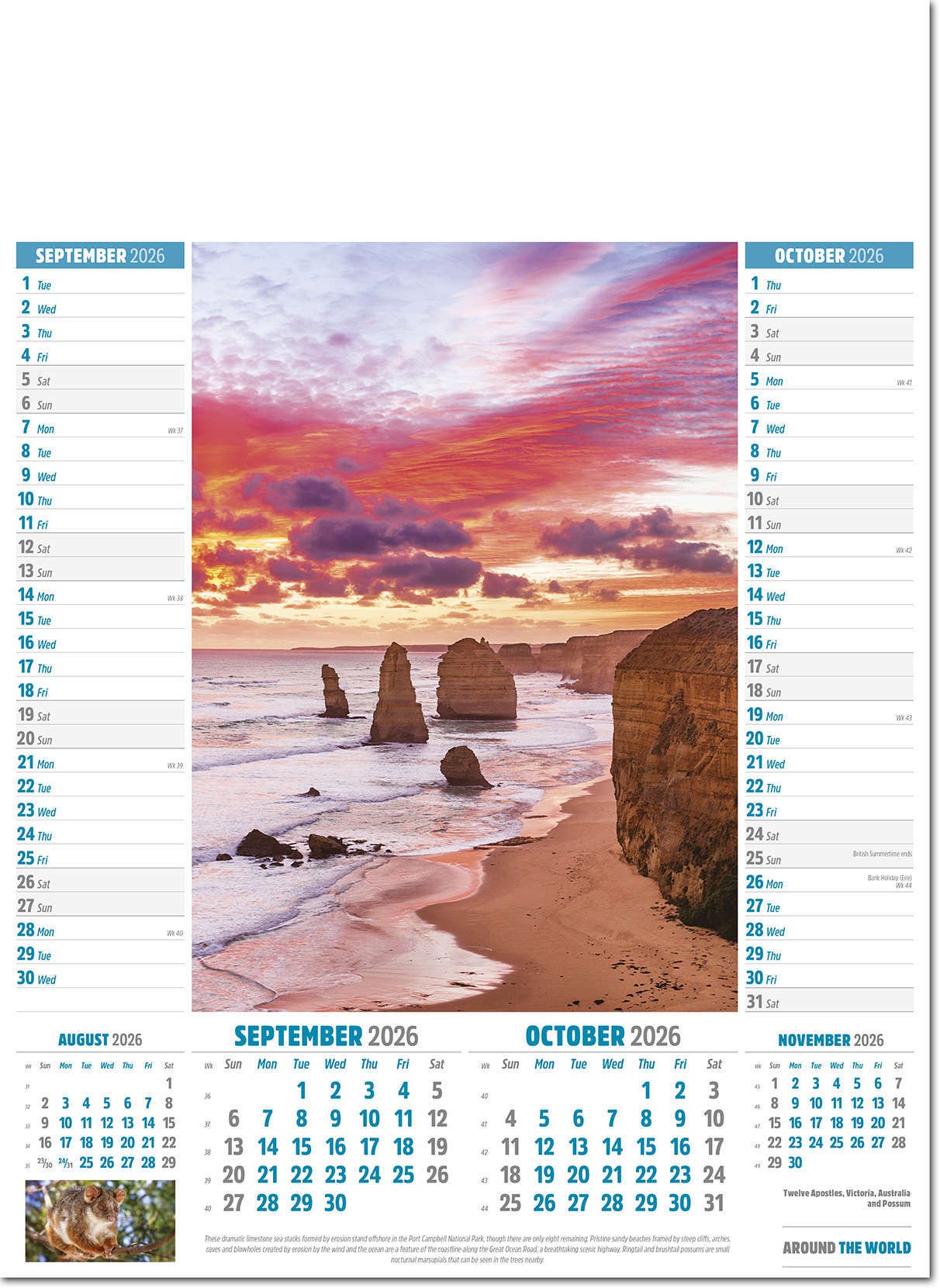 Around the World Calendar