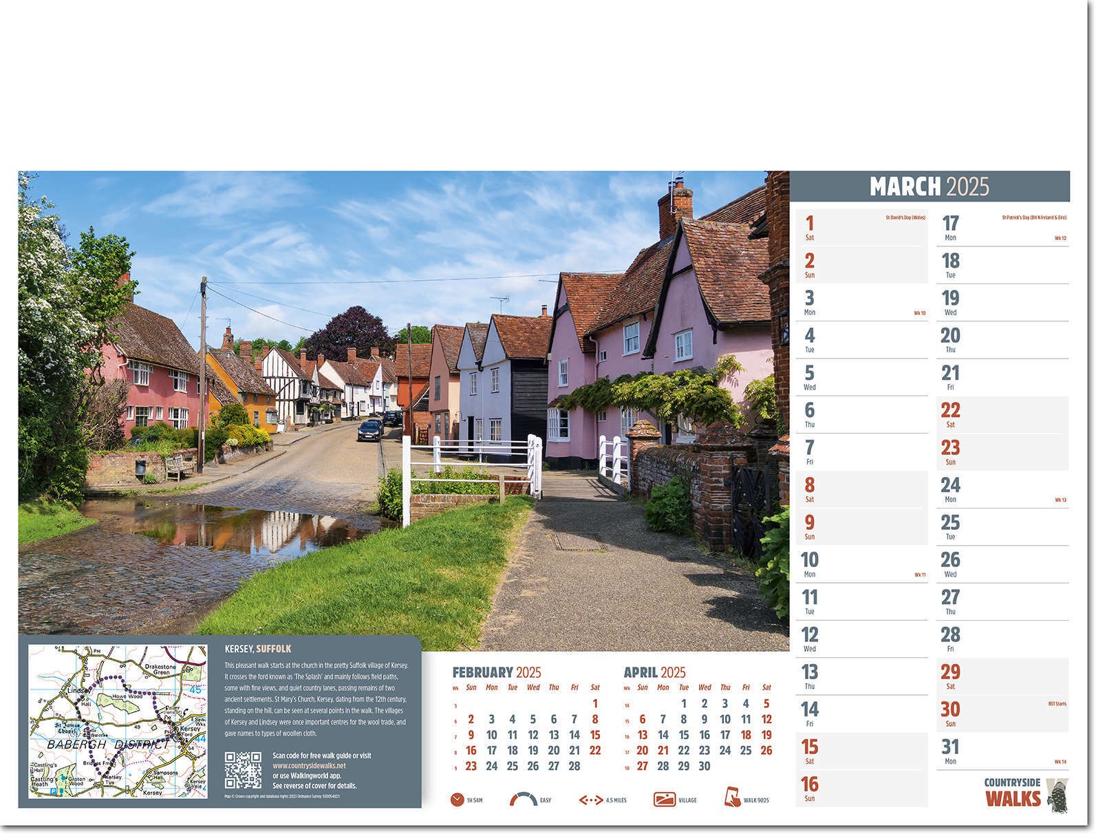 Countryside Walks Wall Calendar