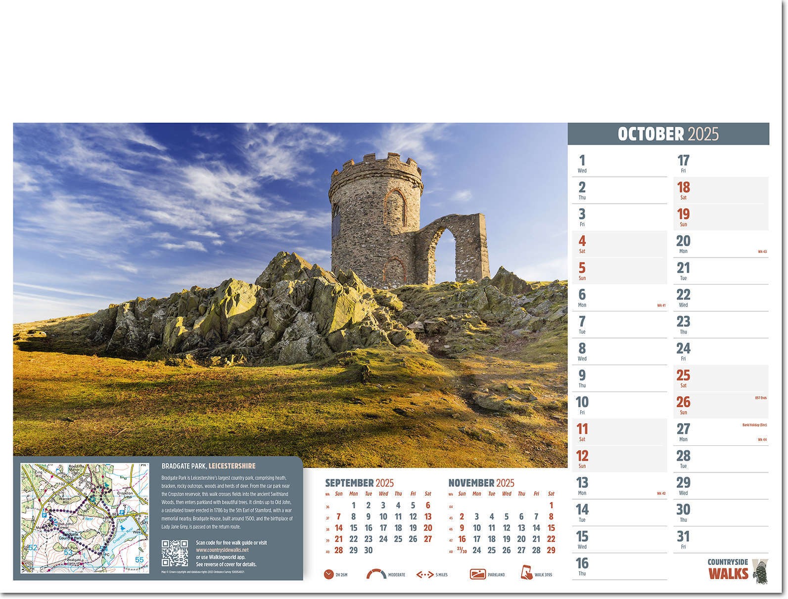 Countryside Walks Wall Calendar