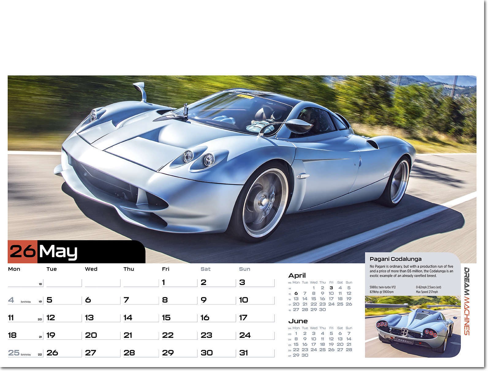 Dream Machines Wall Calendar