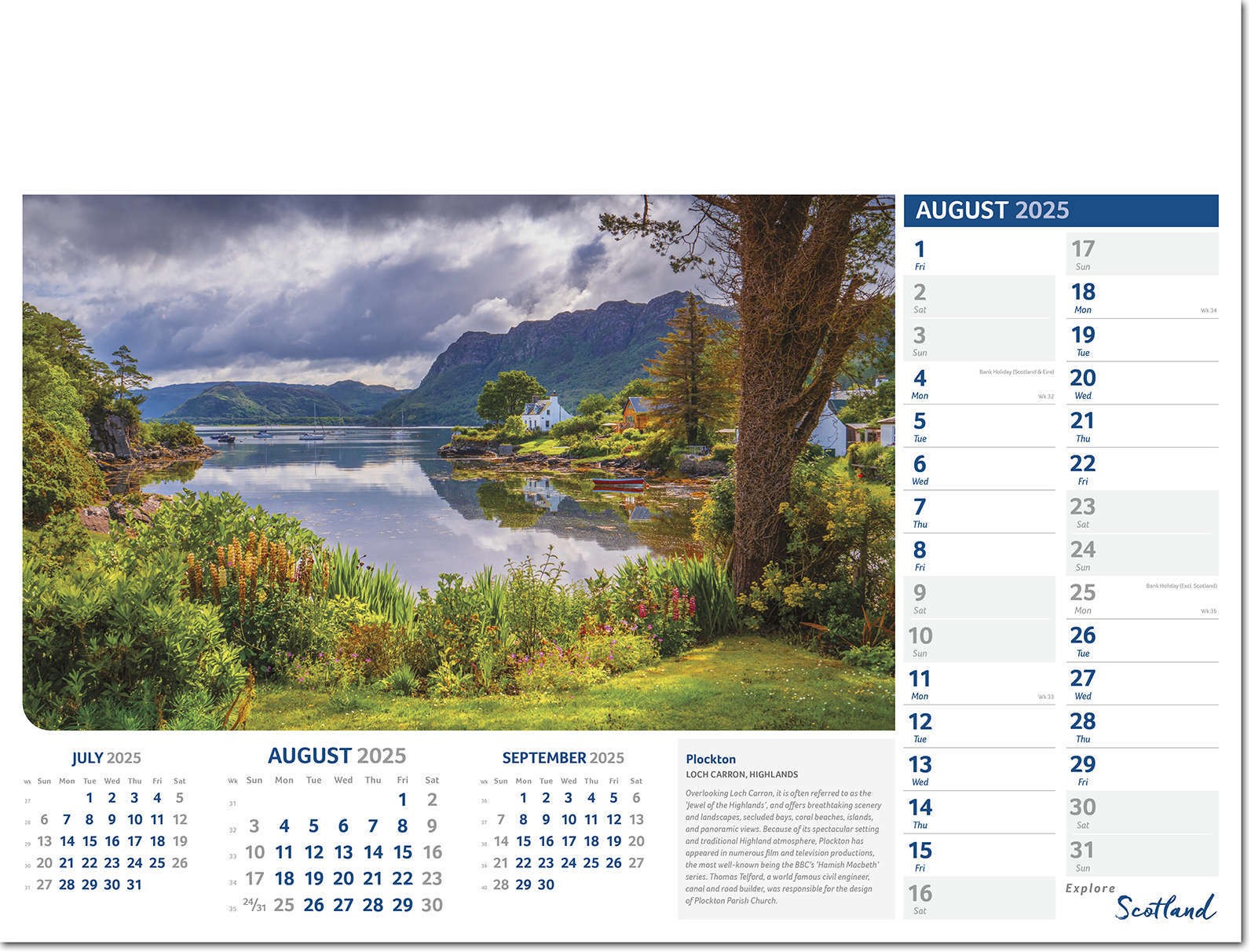 Explore Scotland Calendar