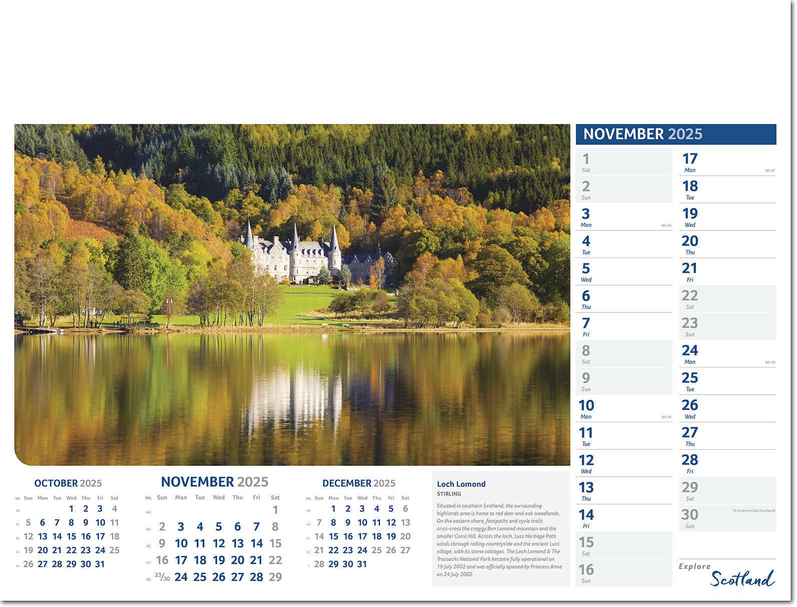 Explore Scotland Calendar