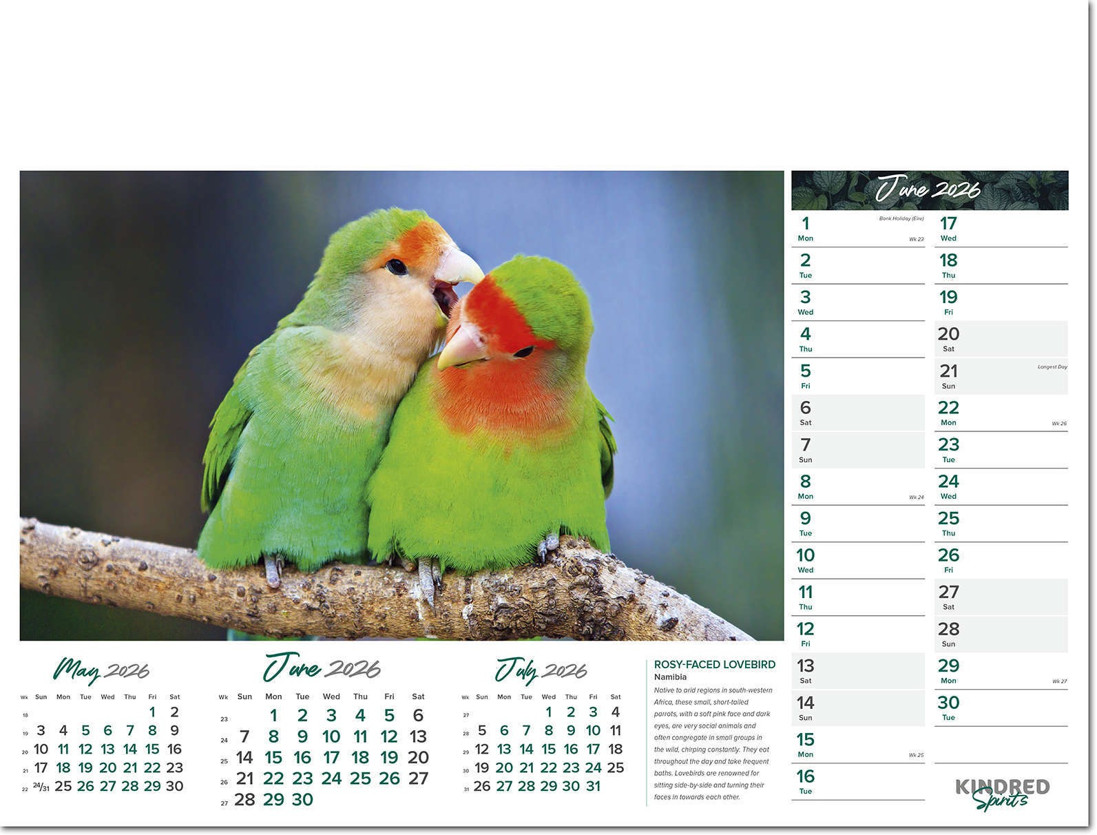 Kindred Spirits Calendar