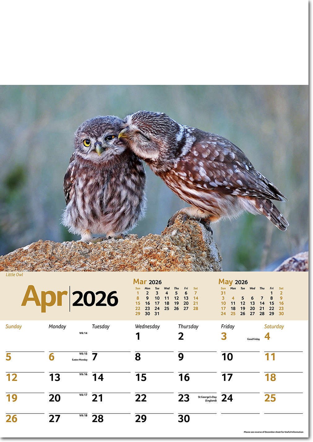 Wildlife Memo Calendar