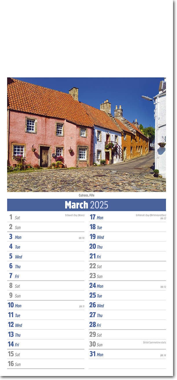 Slimline Scotland Compact Calendar